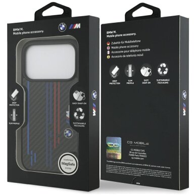 iPhone 17 Pro dėklas BMW M Kevlar Lines & Logo su MagSafe – juodas 6 iPhone 17 Pro dėklas BMW M Kevlar Lines & Logo su MagSafe – juodas 6