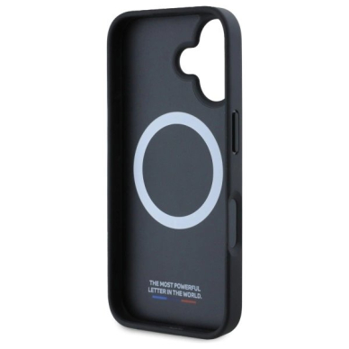 iPhone 16 BMW M Meshed Tricolor Stripes MagSafe dėklas - juodas 6