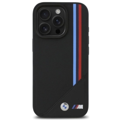 iPhone 16 Pro BMW M tinklelis MagSafe dėklas su trispalvėmis juostelėmis – juodas 2