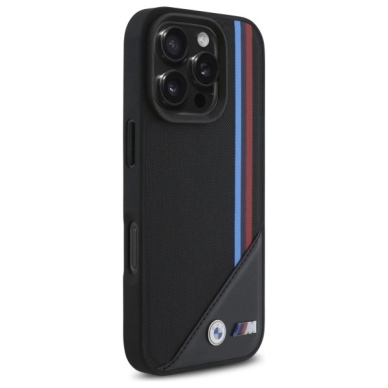 iPhone 16 Pro BMW M tinklelis MagSafe dėklas su trispalvėmis juostelėmis – juodas 3
