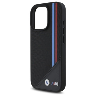 iPhone 16 Pro BMW M tinklelis MagSafe dėklas su trispalvėmis juostelėmis – juodas 5