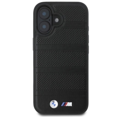iPhone 16 – BMW M Perforated And Stitched Line MagSafe dėklas - Juodas 2 iPhone 16 – BMW M Perforated And Stitched Line MagSafe dėklas - Juodas 2