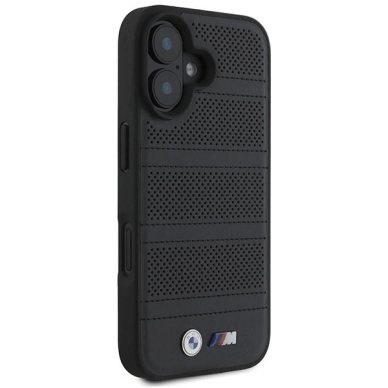iPhone 16 – BMW M Perforated And Stitched Line MagSafe dėklas - Juodas 3