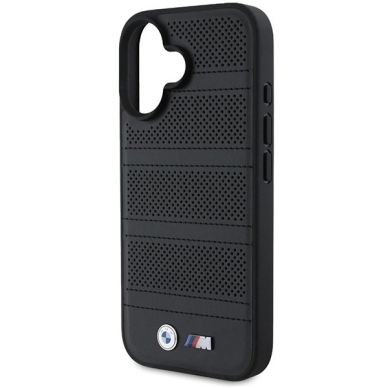 iPhone 16 – BMW M Perforated And Stitched Line MagSafe dėklas - Juodas 5 iPhone 16 – BMW M Perforated And Stitched Line MagSafe dėklas - Juodas 5