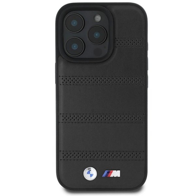 iPhone 16 Pro – BMW M Perforated And Stitched Line MagSafe dėklas - Juodas 2