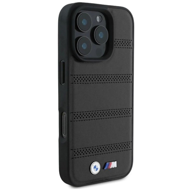 iPhone 16 Pro – BMW M Perforated And Stitched Line MagSafe dėklas - Juodas 3