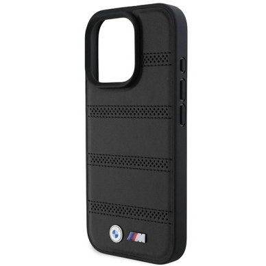 iPhone 16 Pro – BMW M Perforated And Stitched Line MagSafe dėklas - Juodas 5