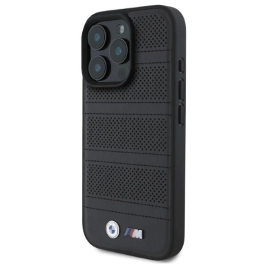 Orginalus BMW Dėklas M Perforated And Stitched Line MagSafe  iPhone 16 Pro Max - Juodas 1