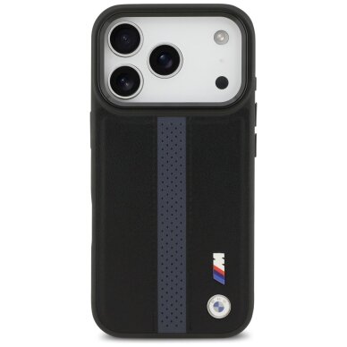 iPhone 17 Pro BMW M Perforated Stripe Logo MagSafe dėklas – mėlynas 2 iPhone 17 Pro BMW M Perforated Stripe Logo MagSafe dėklas – mėlynas 2