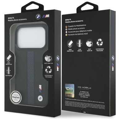 iPhone 17 Pro BMW M Perforated Stripe Logo MagSafe dėklas – mėlynas 7