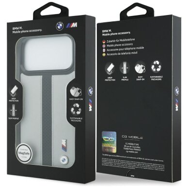 iPhone 17 Pro Max BMW M perforuoto dizaino logotipas dėklas su MagSafe – pilkas 7 iPhone 17 Pro Max BMW M perforuoto dizaino logotipas dėklas su MagSafe – pilkas 7