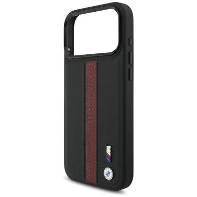 iPhone 17 Pro Max dėklas BMW M Perforated Stripe Logo, MagSafe – raudonas 5