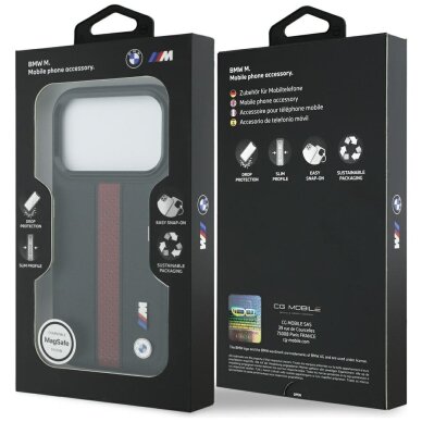 iPhone 17 Pro BMW M Perforated Stripe Logo MagSafe dėklas – raudonas 7