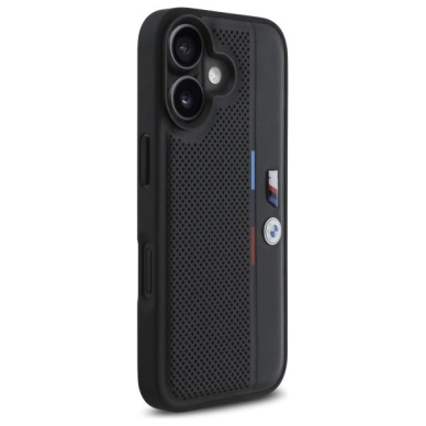 iPhone 16 – BMW M Perforated Tricolor Detail Line dėklas - Juodas 3