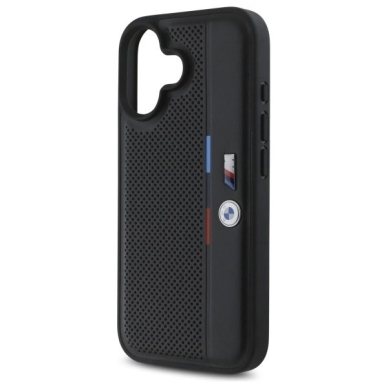 iPhone 16 – BMW M Perforated Tricolor Detail Line dėklas - Juodas 5