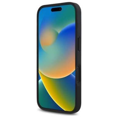iPhone 16 – BMW M Perforated Tricolor Detail Line dėklas - Tamsiai pilkas 4
