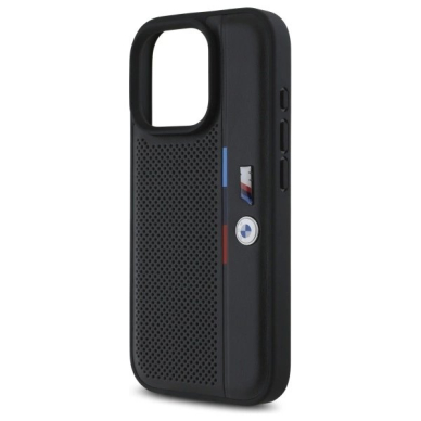 iPhone 16 Pro – BMW M Perforated Tricolor Detail Line dėklas - Juodas 5