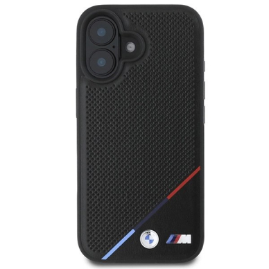 iPhone 16 Plus – BMW M Perforated Tricolor Line MagSafe dėklas - Juodas 2
