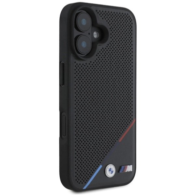 iPhone 16 Plus – BMW M Perforated Tricolor Line MagSafe dėklas - Juodas 3