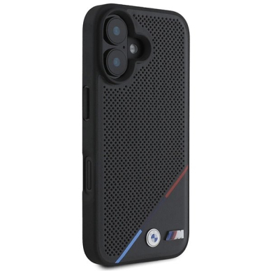 iPhone 16 – BMW M Perforated Tricolor Line MagSafe dėklas - Juodas 3