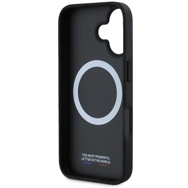 iPhone 16 – BMW M Perforated Tricolor Line MagSafe dėklas - Juodas 6