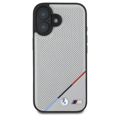 iPhone 16 – BMW M Perforated Tricolor Line MagSafe dėklas - Pilkas 2 iPhone 16 – BMW M Perforated Tricolor Line MagSafe dėklas - Pilkas 2