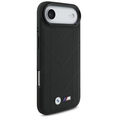 iPhone 17 Air dėklas BMW M Quilted Logo, MagSafe – juodas 3