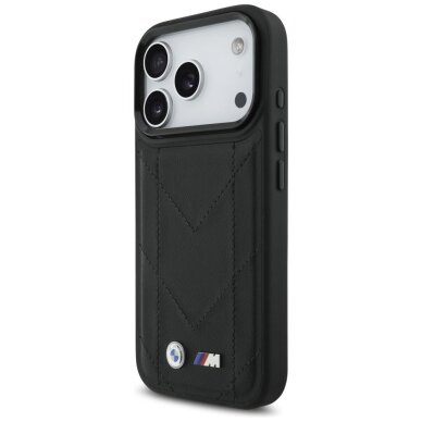 iPhone 17 Pro dėklas BMW M Quilted Logo su MagSafe – juodas 1
