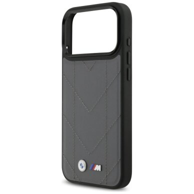 iPhone 17 Pro Max dėklas BMW M Quilted Logo, MagSafe – grafito 5
