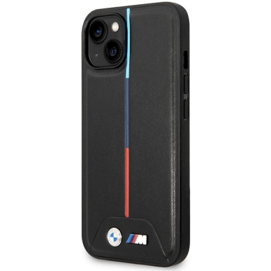 BMW M Quilted Tricolor Dėklas skirtas iPhone 15 / 14 / 13 - Juodas 1