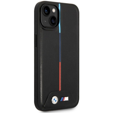 BMW M Quilted Tricolor Dėklas skirtas iPhone 15 / 14 / 13 - Juodas 3