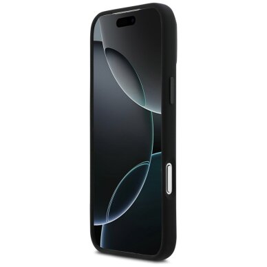 iPhone 17 Pro Max BMW M silikoninis MagSafe dėklas su horizontalia linija – juodas 4