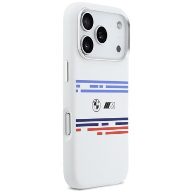 iPhone 17 Pro BMW M silikoninis MagSafe dėklas su horizontalia linija – baltas 3 iPhone 17 Pro BMW M silikoninis MagSafe dėklas su horizontalia linija – baltas 3