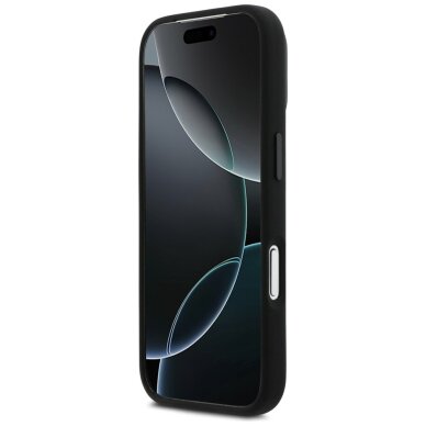 iPhone 17 Pro BMW M silikoninis MagSafe dėklas su trispalve linija – juodas 4