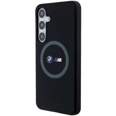 Originalus BMW dėklas M Silicone Printed Ring MagSafeSamsung Galaxy S24+ - juodas 1 Originalus BMW dėklas M Silicone Printed Ring MagSafeSamsung Galaxy S24+ - juodas 1