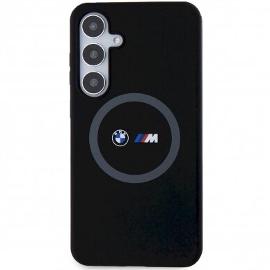 Originalus BMW dėklas M Silicone Printed Ring MagSafeSamsung Galaxy S24+ - juodas 2 Originalus BMW dėklas M Silicone Printed Ring MagSafeSamsung Galaxy S24+ - juodas 2
