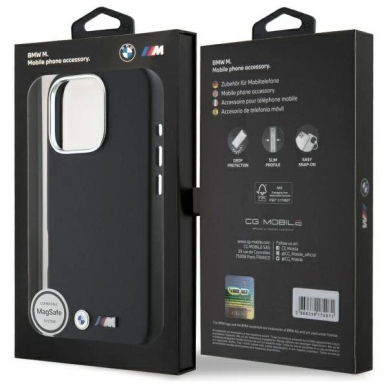 iPhone 16 Pro – BMW M Smooth Full Wrapped Metal MagSafe dėklas - Juodas 7