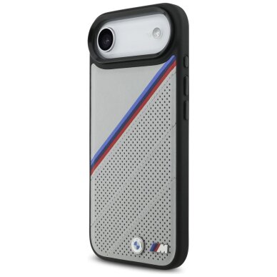 iPhone 17 Air dėklas BMW M Tricolor Metal Logo, MagSafe – pilkas 1 iPhone 17 Air dėklas BMW M Tricolor Metal Logo, MagSafe – pilkas 1