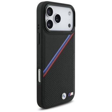 iPhone 17 Pro Max dėklas BMW M Tricolor Metal Logo MagSafe – juodas 3 iPhone 17 Pro Max dėklas BMW M Tricolor Metal Logo MagSafe – juodas 3