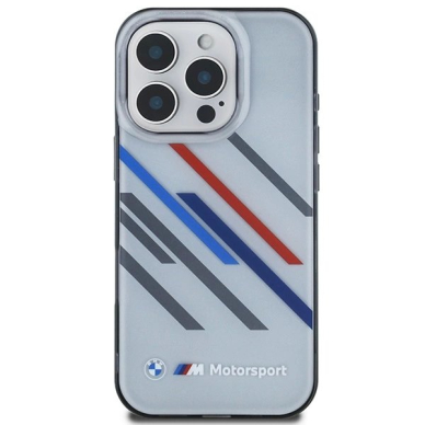 iPhone 16 Pro Max – BMW Motosport IML Random Stripes dėklas - Pilkas 2