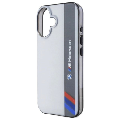 iPhone 16 Plus – BMW Motosport IML Vertical Stripe dėklas - Pilkas 5