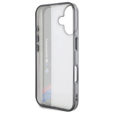 iPhone 16 Plus – BMW Motosport IML Vertical Stripe dėklas - Pilkas 6