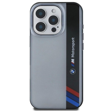 iPhone 16 Pro Max – BMW Motosport IML Vertical Stripe dėklas - Pilkas 2