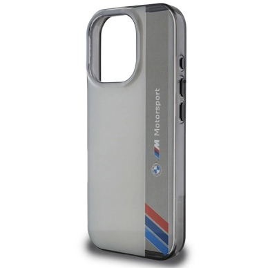 iPhone 16 Pro Max – BMW Motosport IML Vertical Stripe dėklas - Pilkas 5