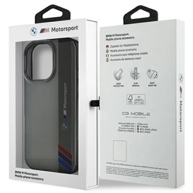 iPhone 16 Pro Max – BMW Motosport IML Vertical Stripe dėklas - Pilkas 7