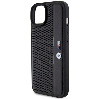 Originalus BMW dėklas Perforated Tricolor LineiPhone 15 Plus / 14 Plus - juodas 5 Originalus BMW dėklas Perforated Tricolor LineiPhone 15 Plus / 14 Plus - juodas 5