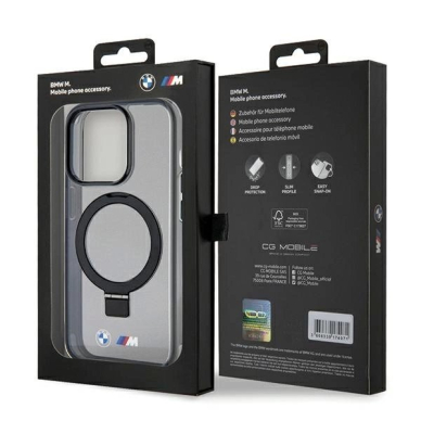 BMW Ring Stand M Collection MagSafe Dėklas skirtas iPhone 15 Pro - Juodas 7