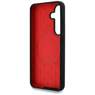 BMW Silikoninis Middle Tricolor Stripes MagSafe Dėklas skirtas Samsung Galaxy S25 - Juodas 6