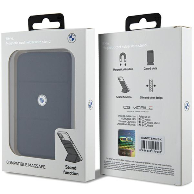 BMW Wallet Card Slot Stand Case BMWCSMRSK Case - Juodas MagSafe Signature Collection 4 BMW Wallet Card Slot Stand Case BMWCSMRSK Case - Juodas MagSafe Signature Collection 4