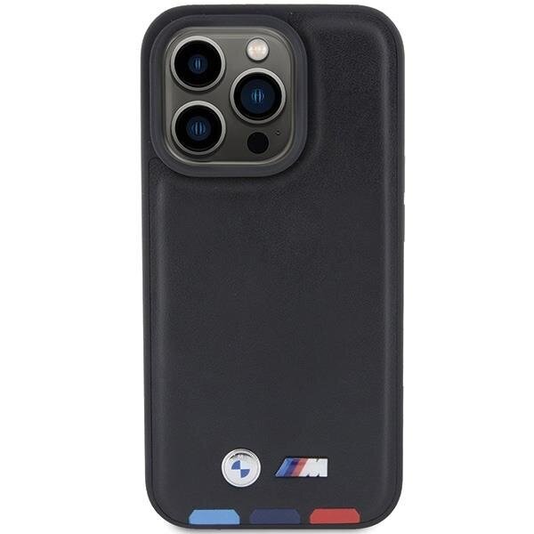 Originalus BMW dėklas BMHCP15L22PTDK iPhone 15 Pro 6.1 Juodas Leather Stamp Tricolor 2 Originalus BMW dėklas BMHCP15L22PTDK iPhone 15 Pro 6.1 Juodas Leather Stamp Tricolor 2